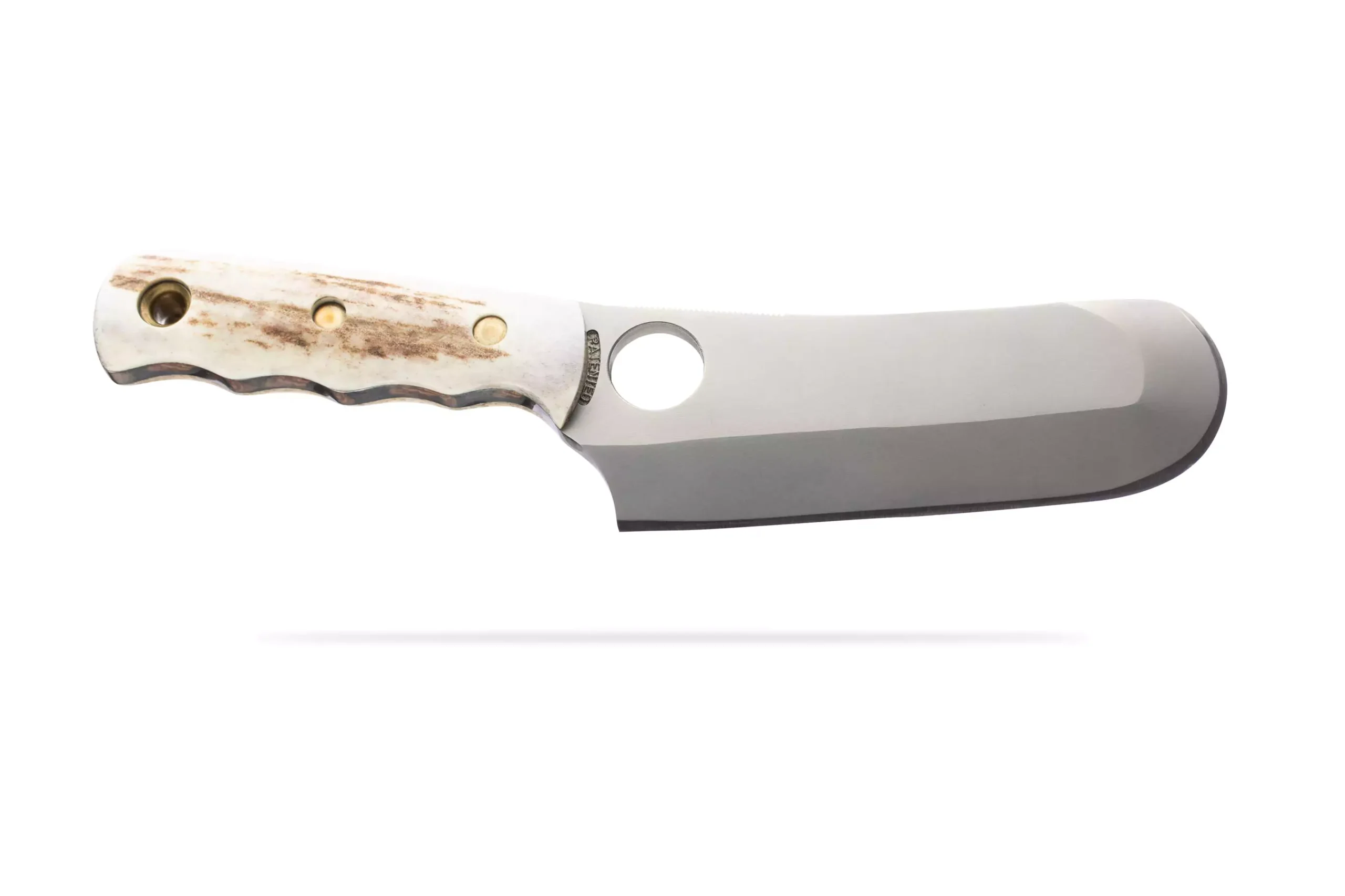 Knives of Alaska Brown Bear knife with stag handle and cleaver-style blade