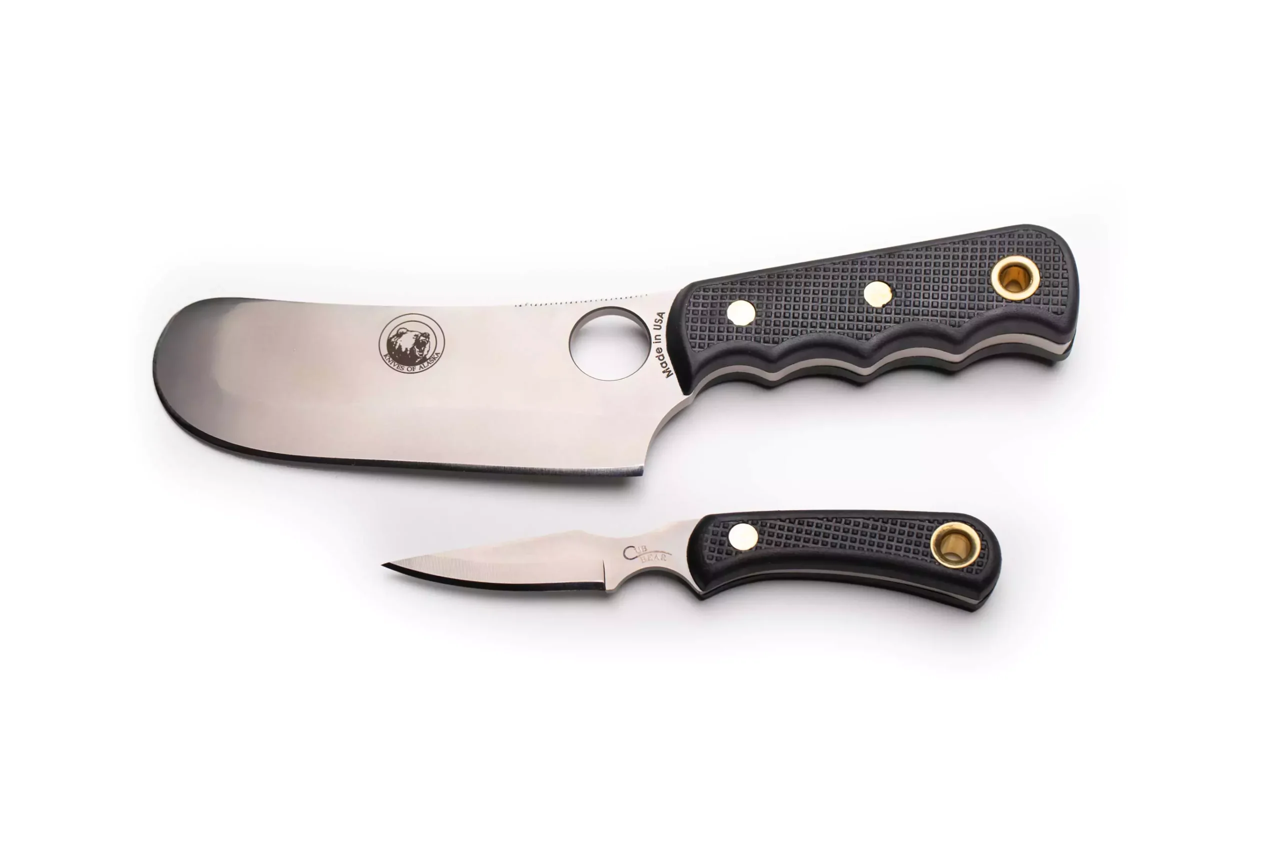 Brown Bear and Cub Bear knife combo with Suregrip handles