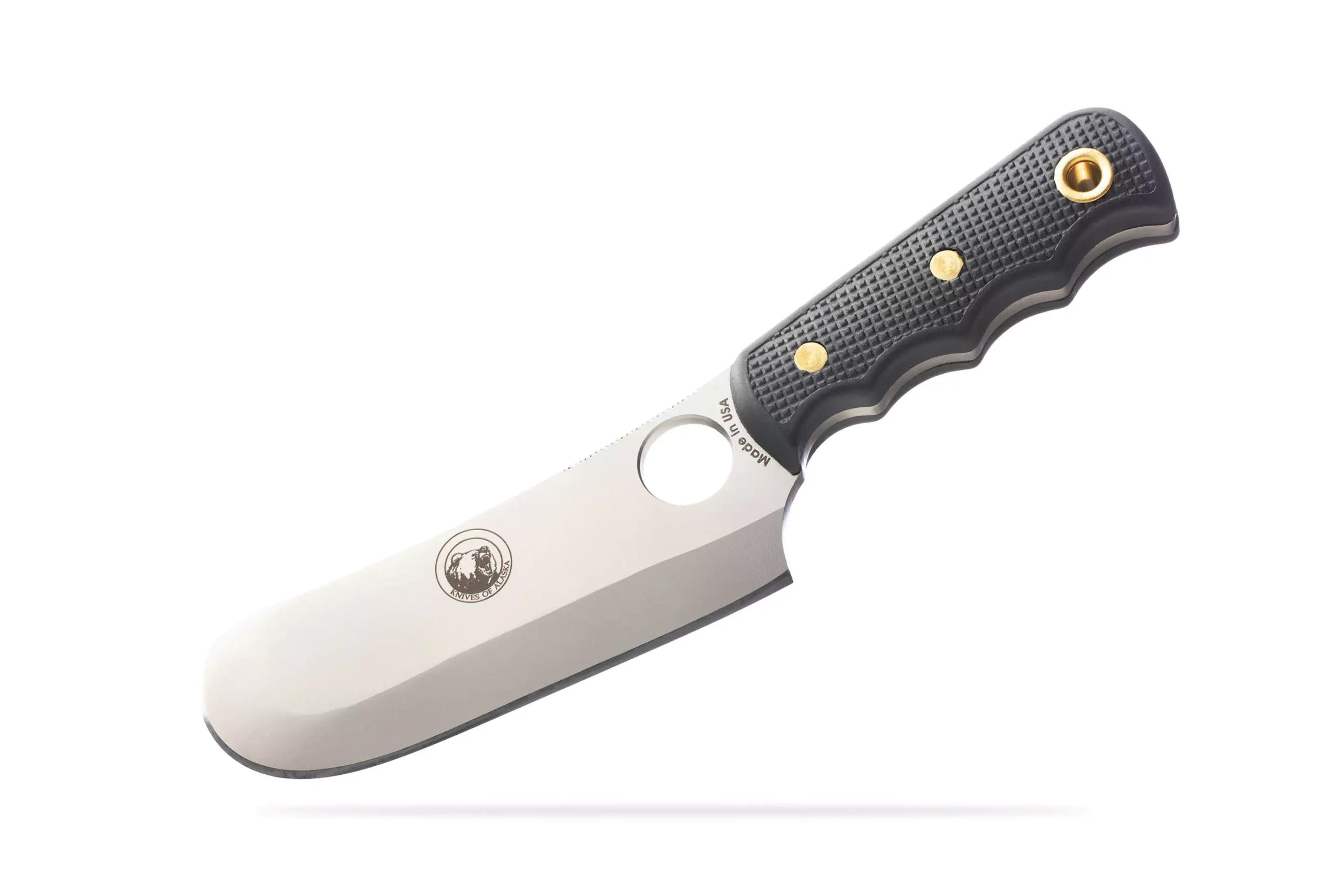 Brown Bear knife with Suregrip handle and cleaver-style blade