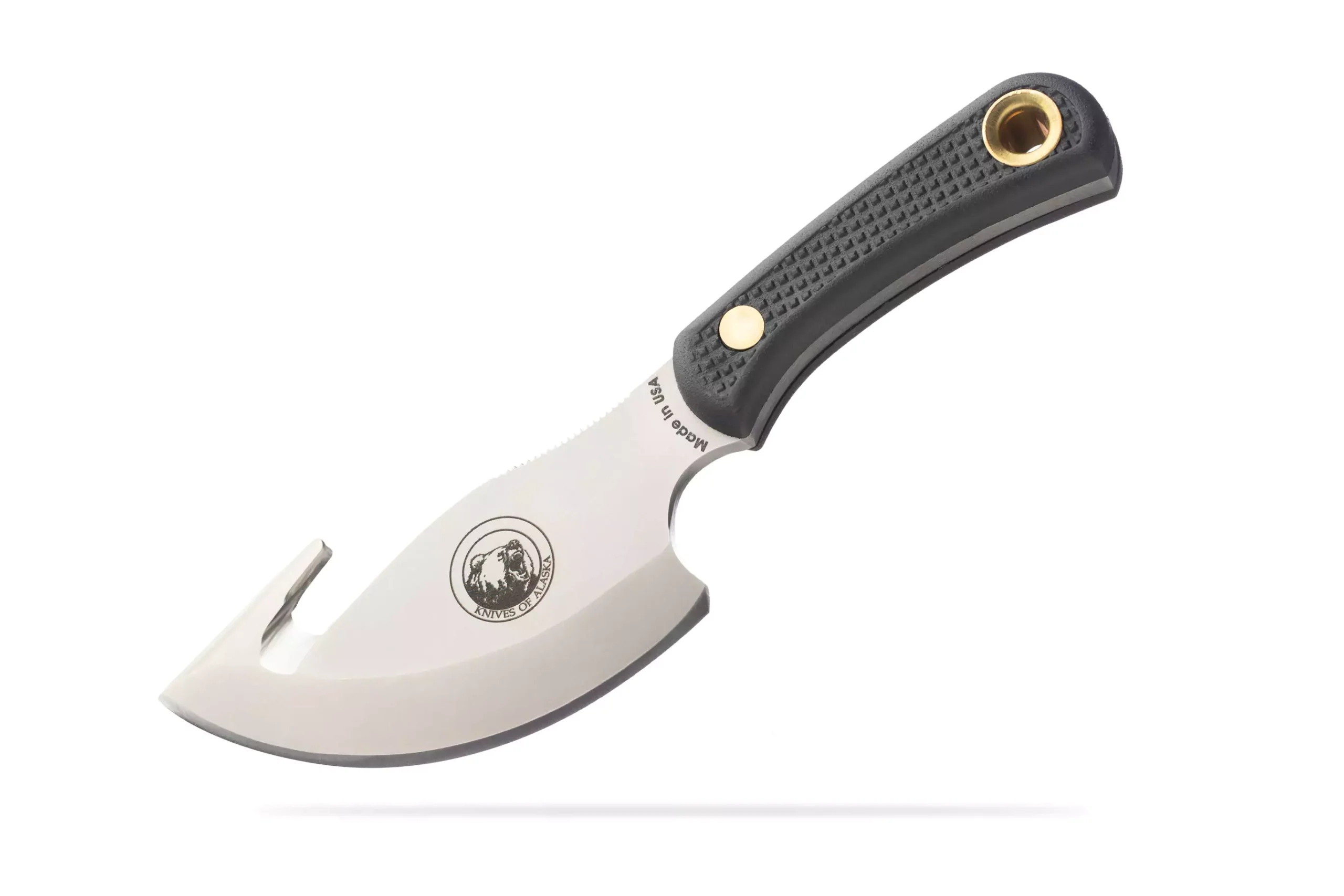 Knives of Alaska Light Hunter gut hook knife with textured Suregrip handle