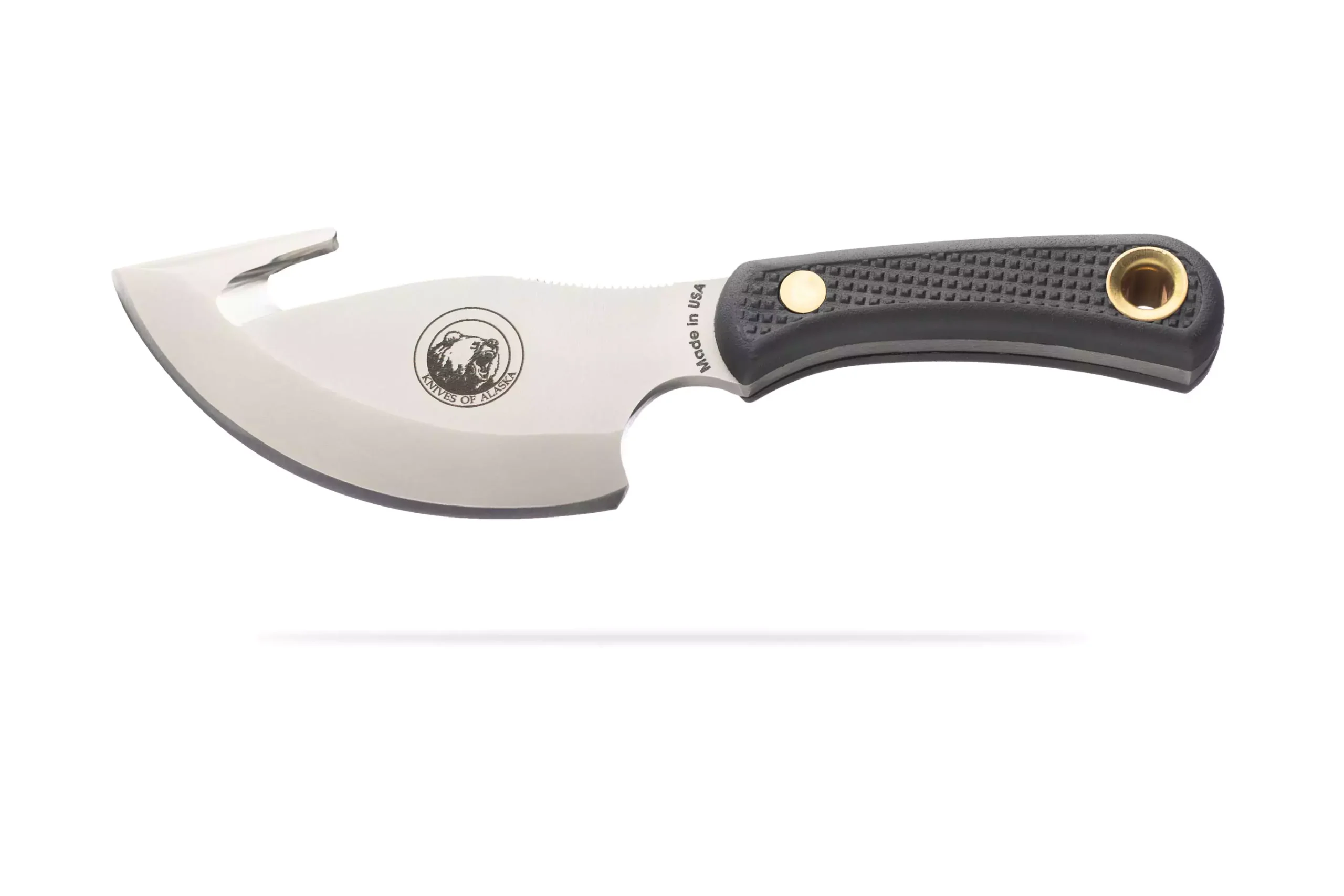 Knives of Alaska Light Hunter gut hook knife with textured Suregrip handle