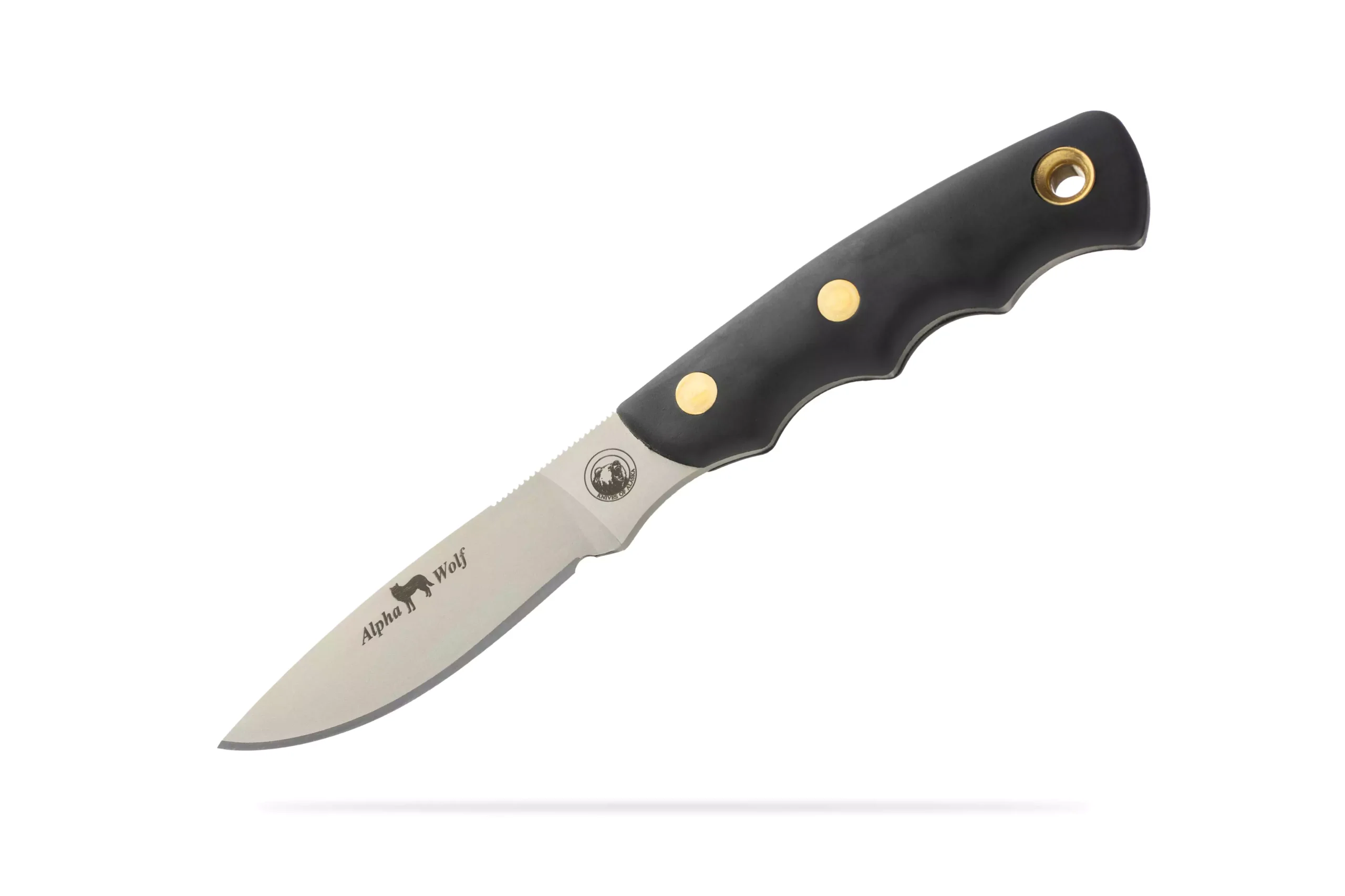 Alpha Wolf hunting knife with Suregrip handle made from D2 tool steel