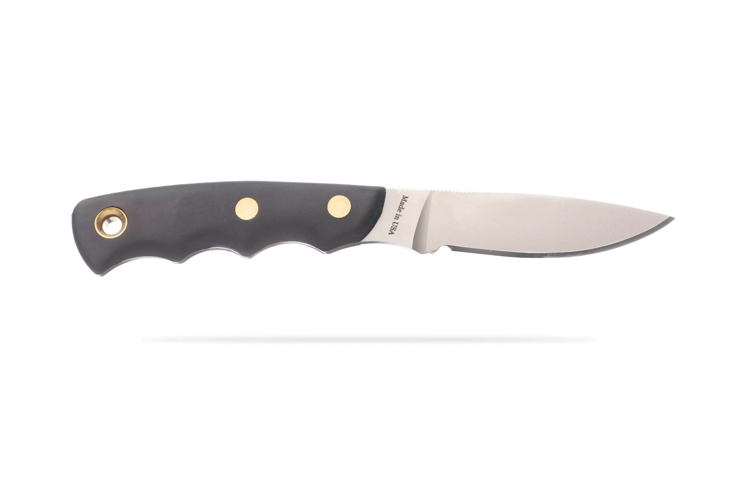 Alpha Wolf hunting knife with black Suregrip handle and Magnacut steel blade by Knives of Alaska