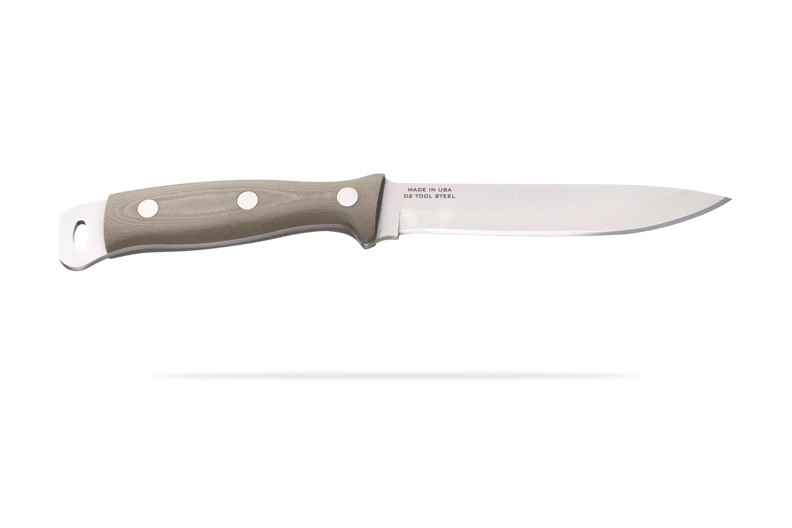 Defense Survival fixed blade knife featuring a D2 steel blade and a G10 handle, designed for tactical, survival, and outdoor use.