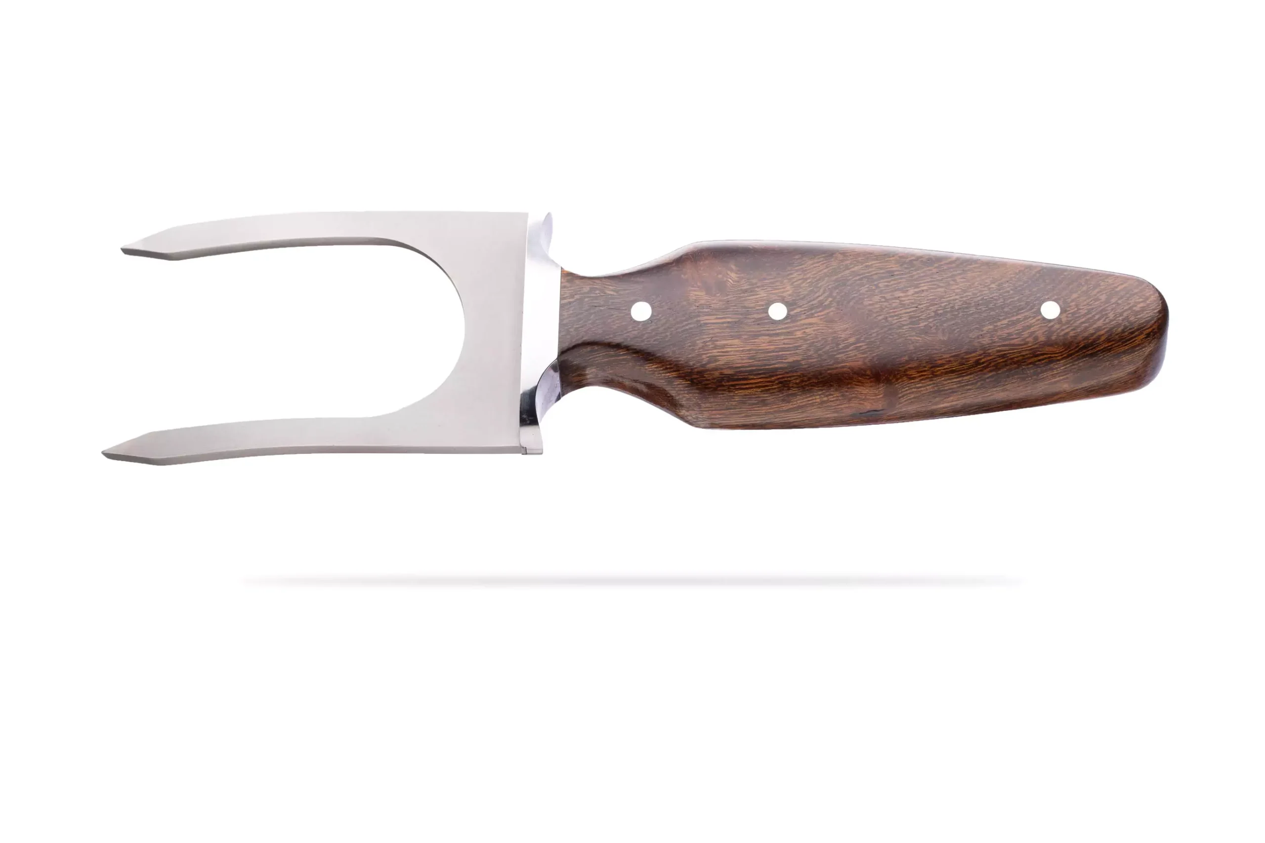 Knives of Alaska ironwood carving fork with full tang stainless steel prongs