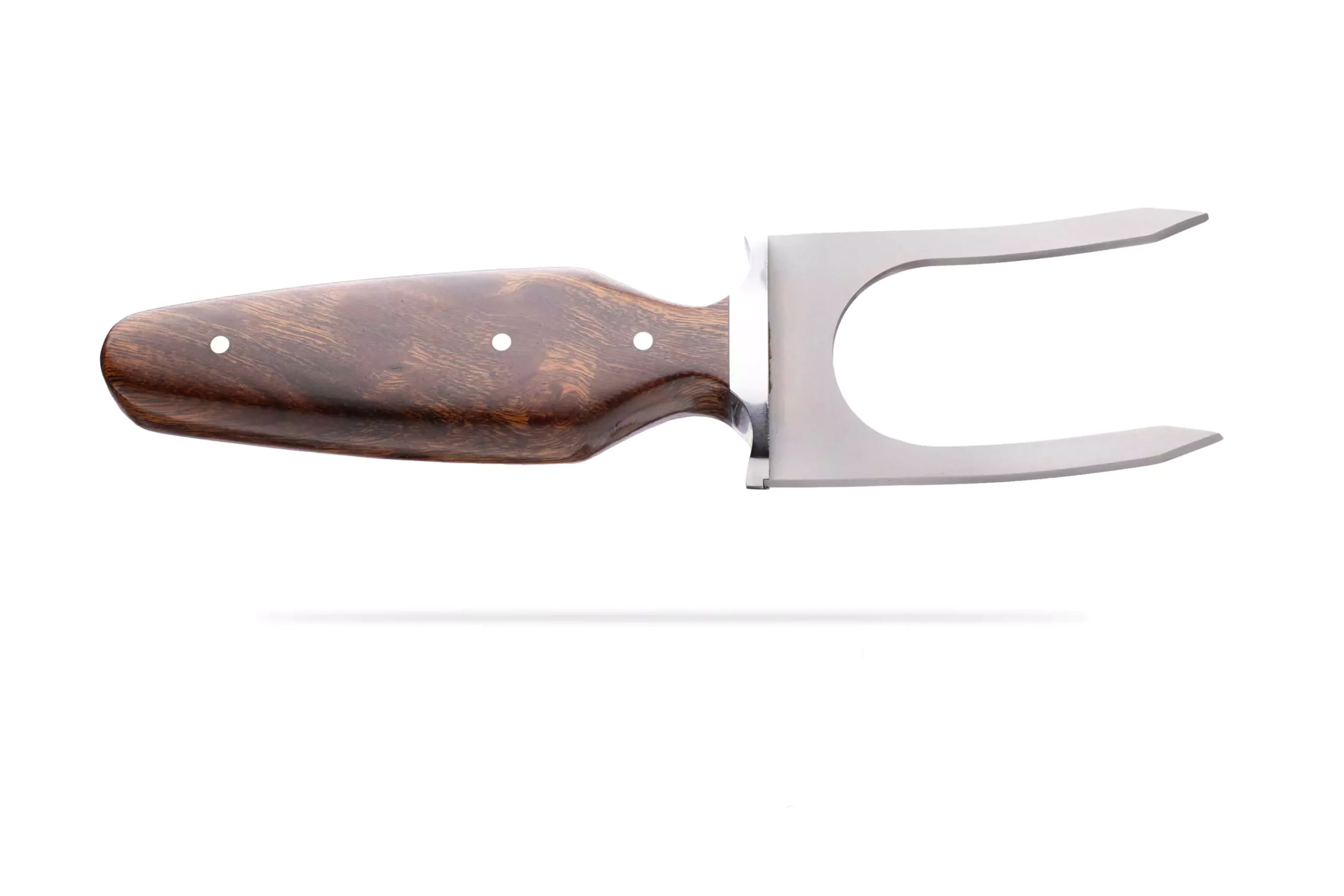 Knives of Alaska ironwood carving fork with full tang stainless steel prongs