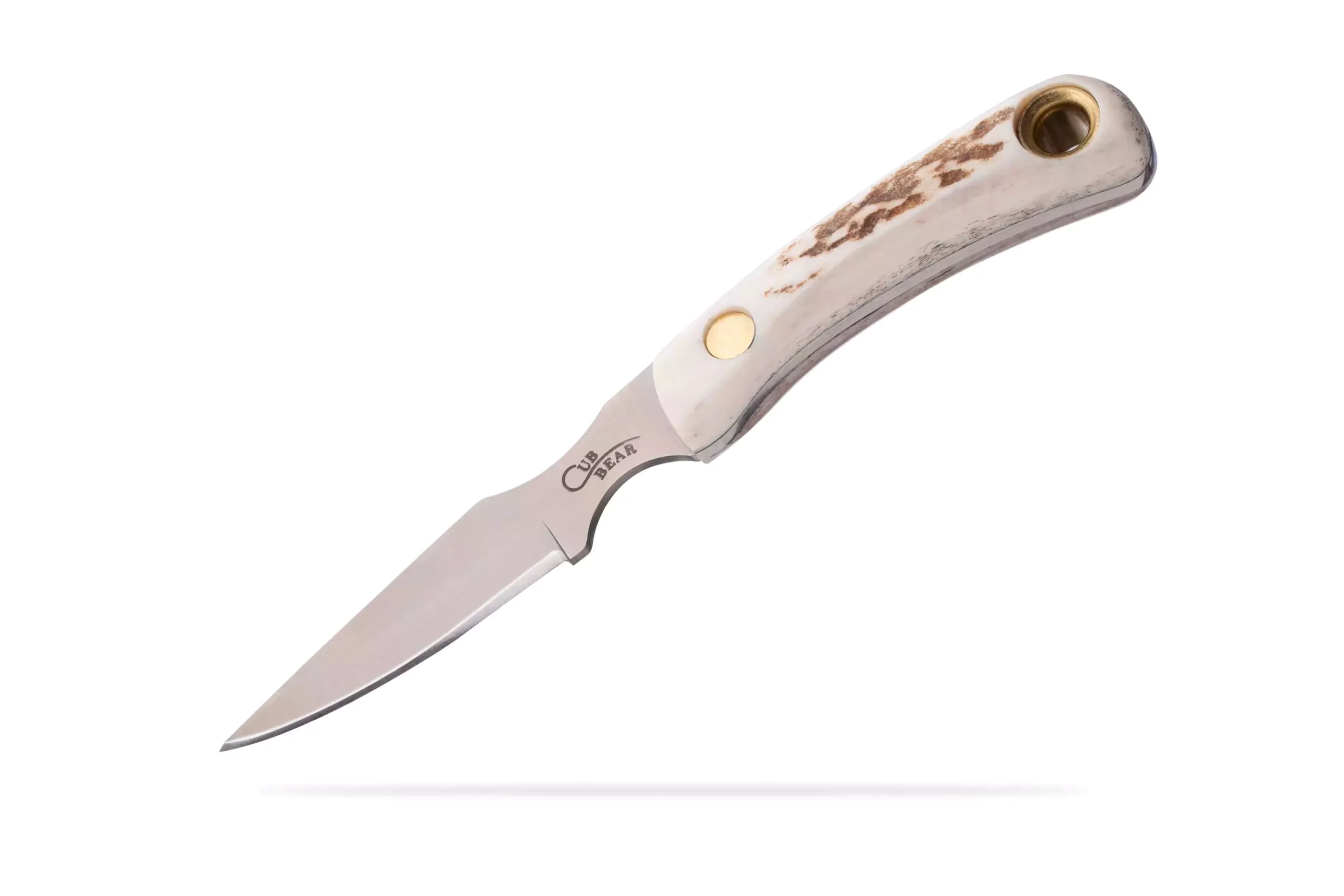 Knives of Alaska Cub Bear knife with D2 steel blade and genuine stag handle