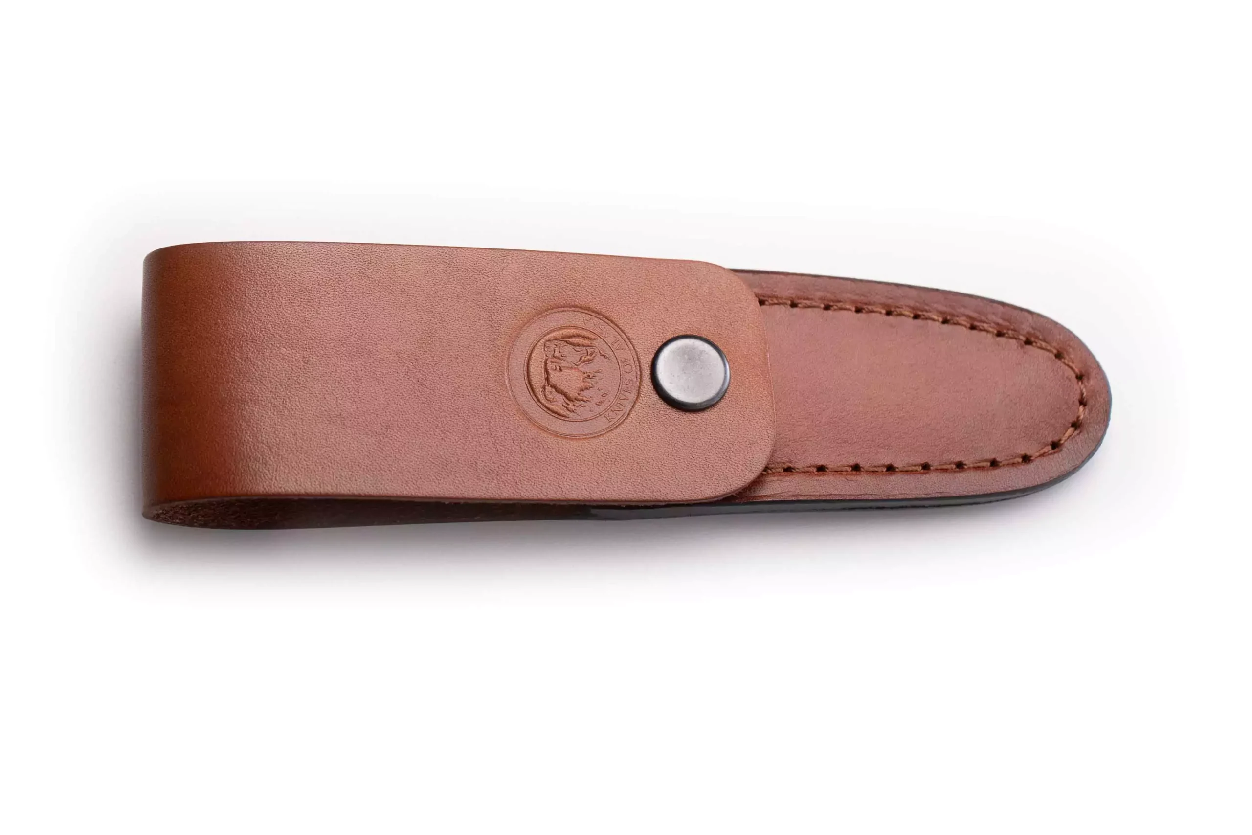 Brown leather sheath for Knives of Alaska Cub Bear knife