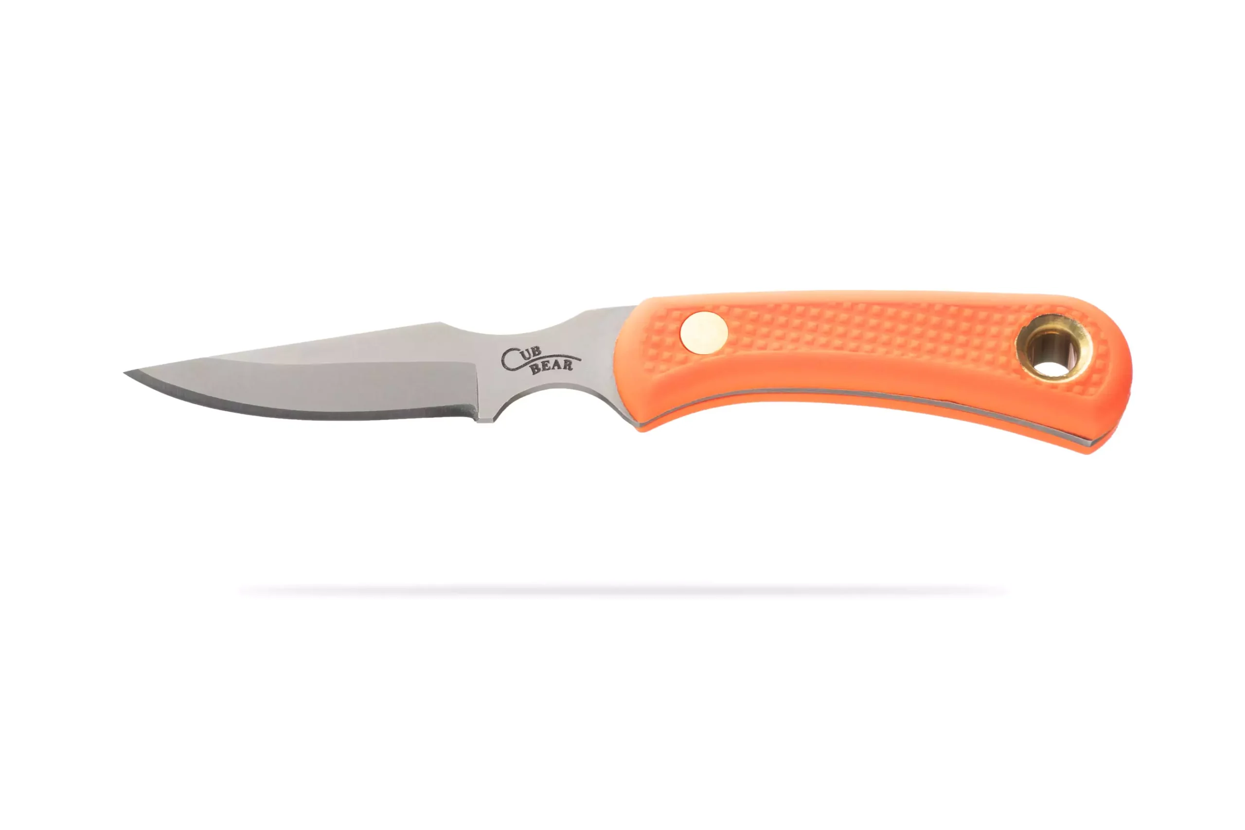 Cub Bear knife with orange Suregrip handle from Knives of Alaska
