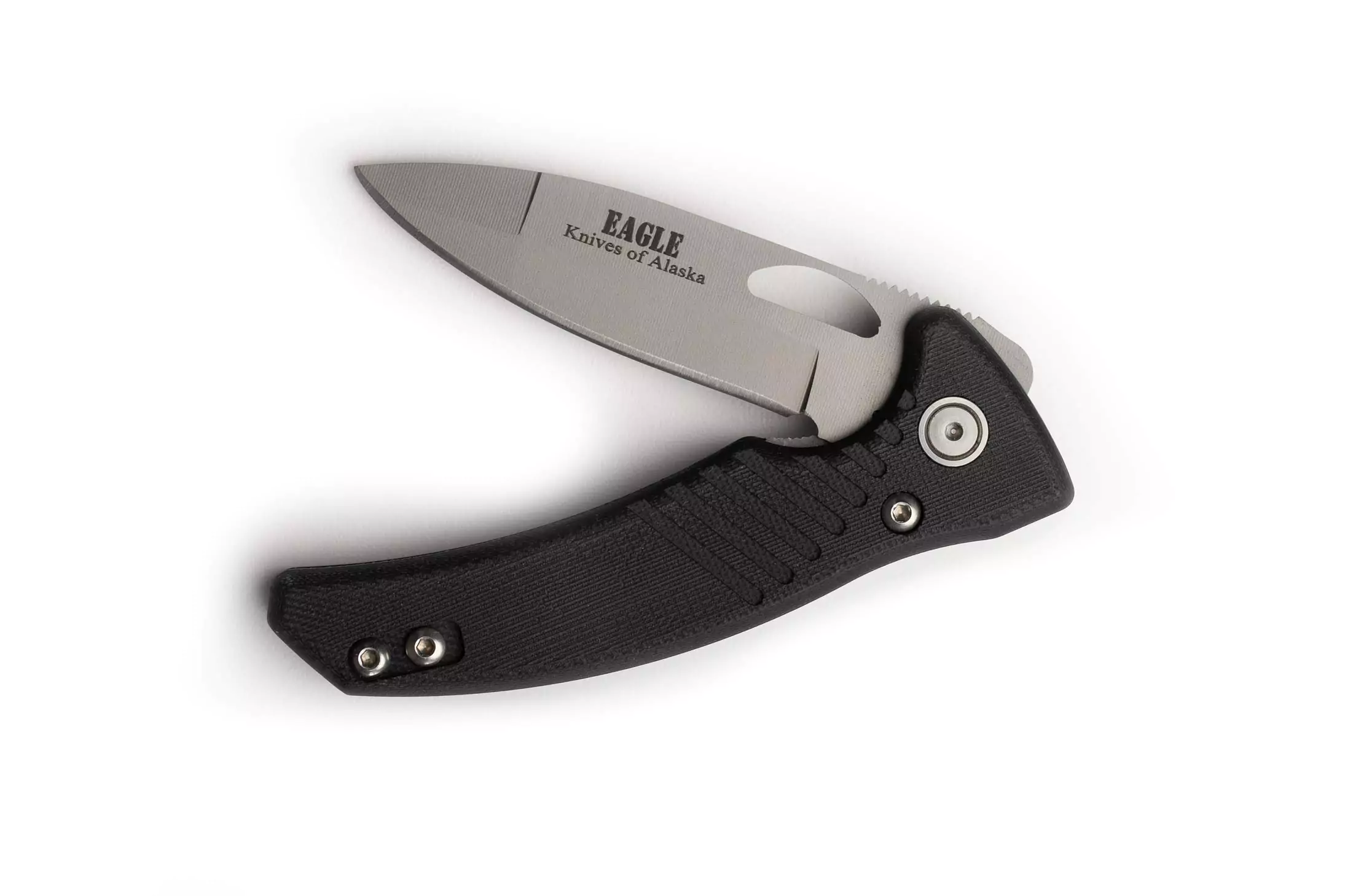 Eagle Liner Lock folding knife with black G10 handle and drop point blade