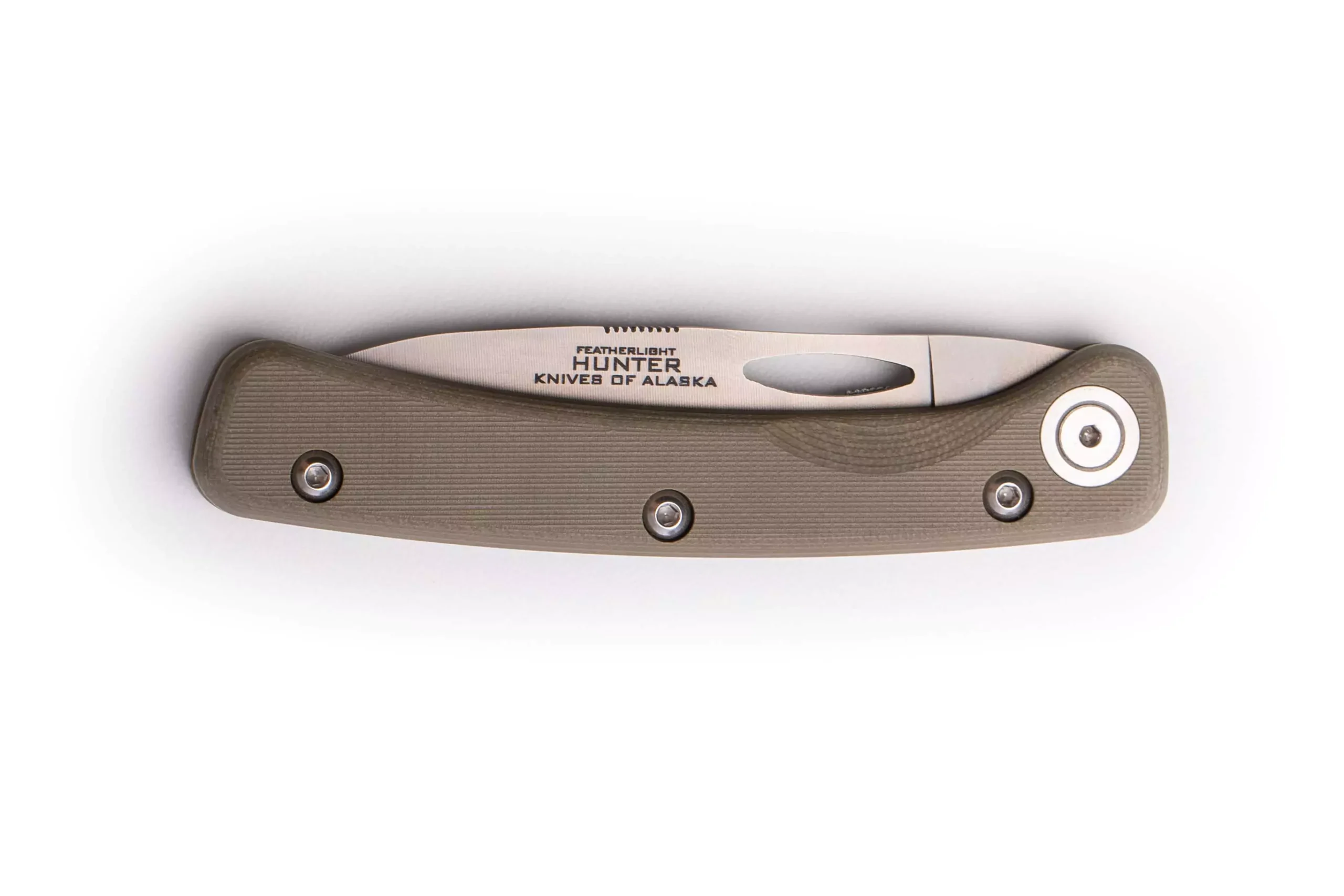 Featherlight Hunter knife with carbon fiber handle and D2 tool steel blade