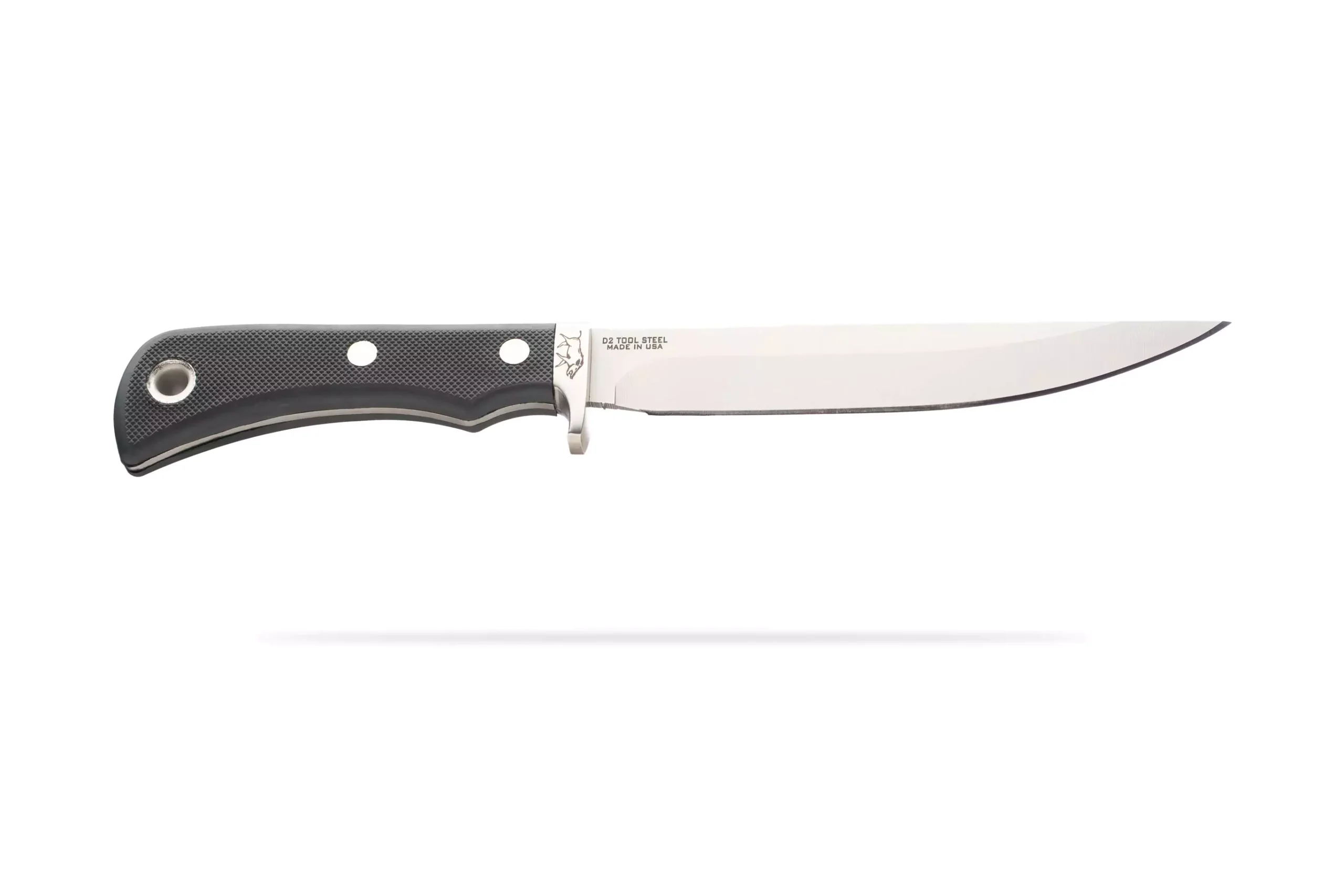 Magnum Boar Hunter knife with black Suregrip handle and D2 steel blade