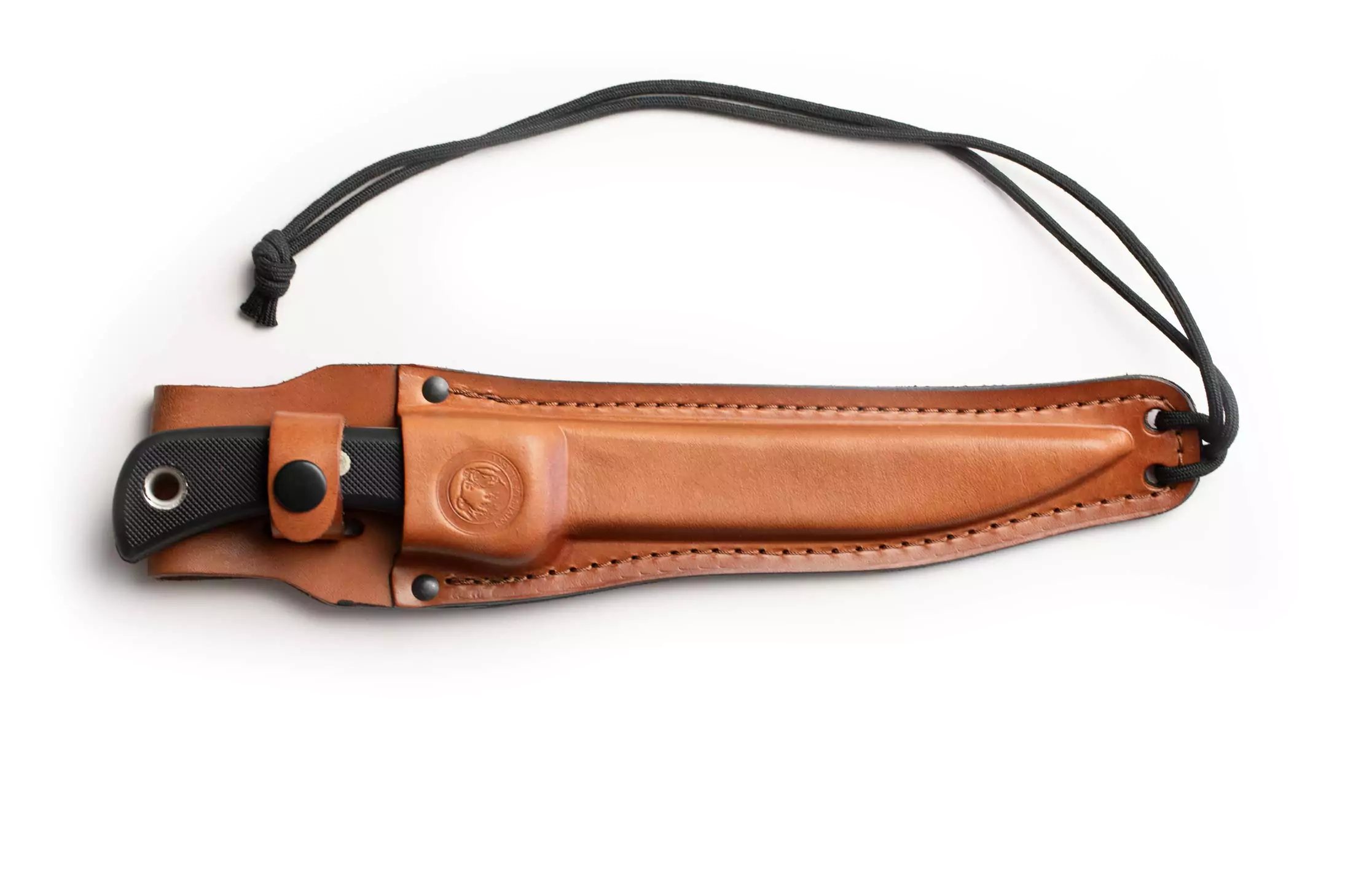 Magnum Boar Hunter knife in leather sheath with Suregrip handle
