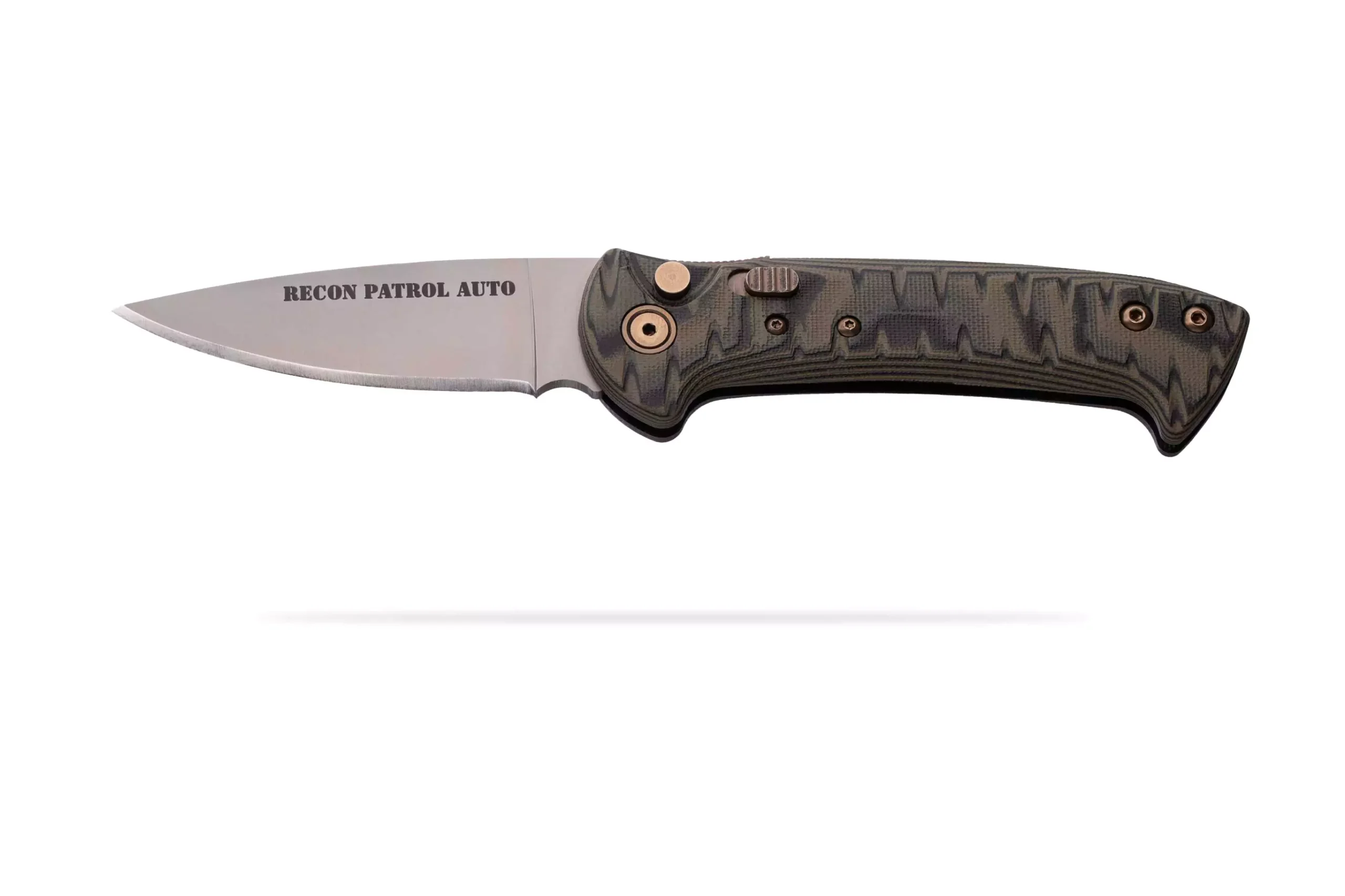 Recon Patrol Auto knife with straight edge and G10 handle