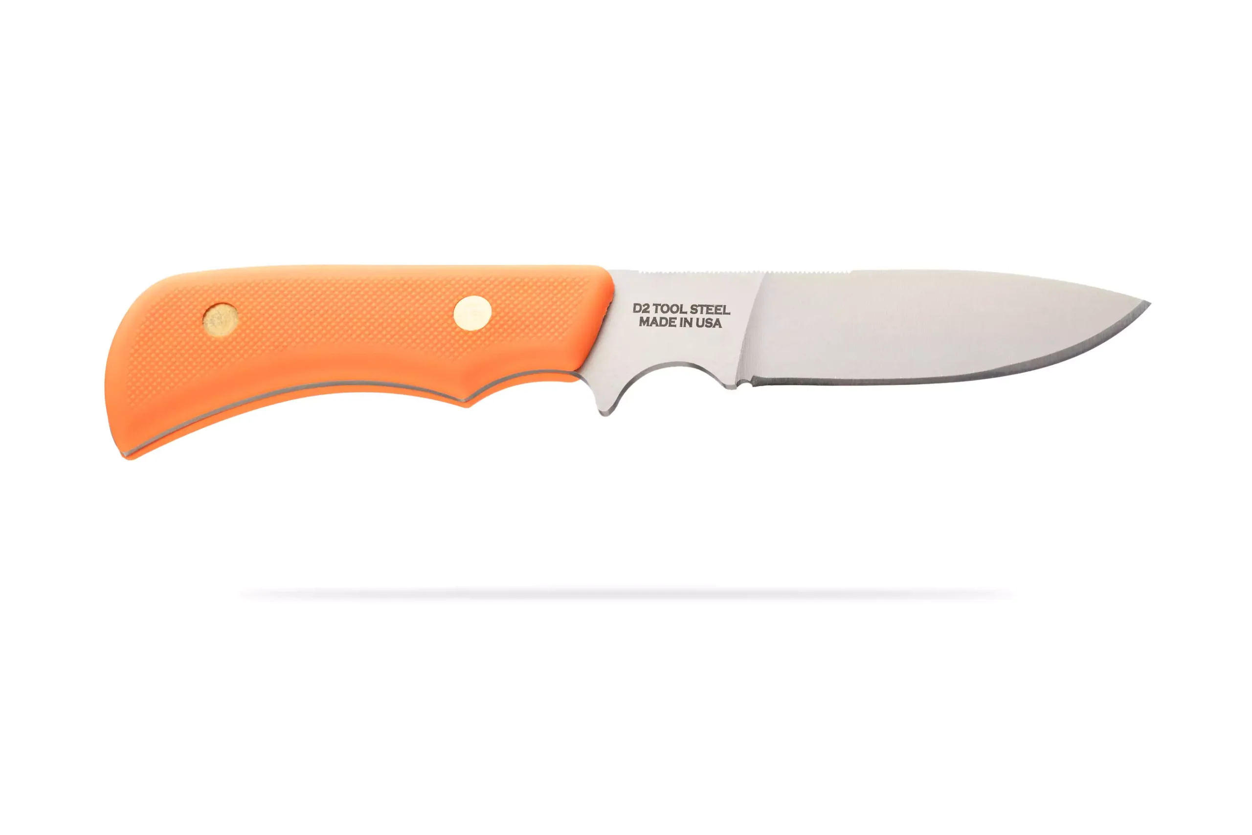 Trekker Elk Hunter knife with orange SureGrip handle and D2 tool steel blade designed for hunting and outdoor use.